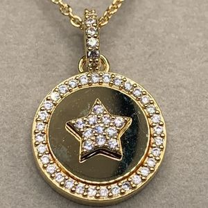 NADRI Adore CZ Pave Star Medallion Necklace